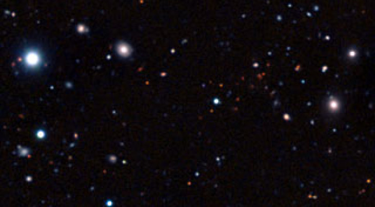 De verste volgroeide cluster van sterrenstelsels