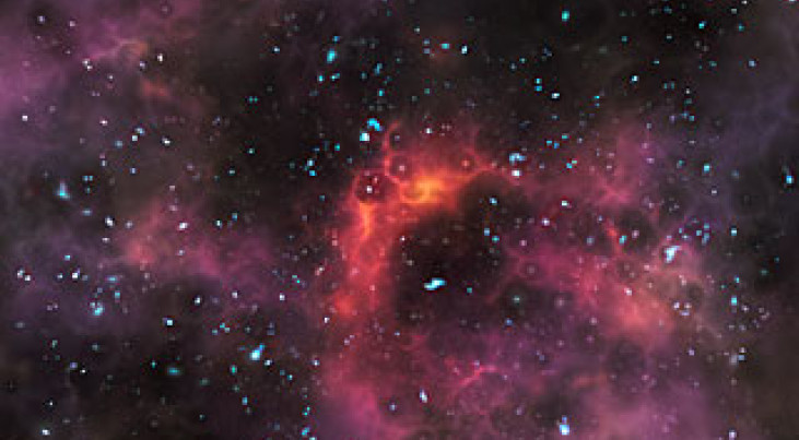 VLT zie sterrenstelsels in optrekkende mist