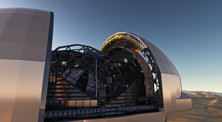 Artist's impression van de E-ELT (c) ESO/L. Calçada  