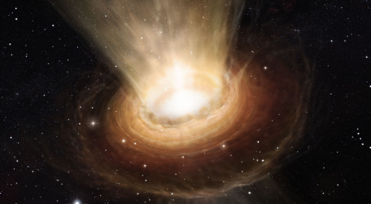 Stoffige verrassing rond reusachtig zwart gat