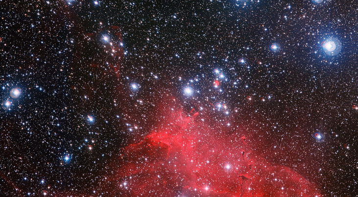 De sterrenhoop NGC 3572 en zijn spectaculaire omgeving Credit: ESO/G. Beccari