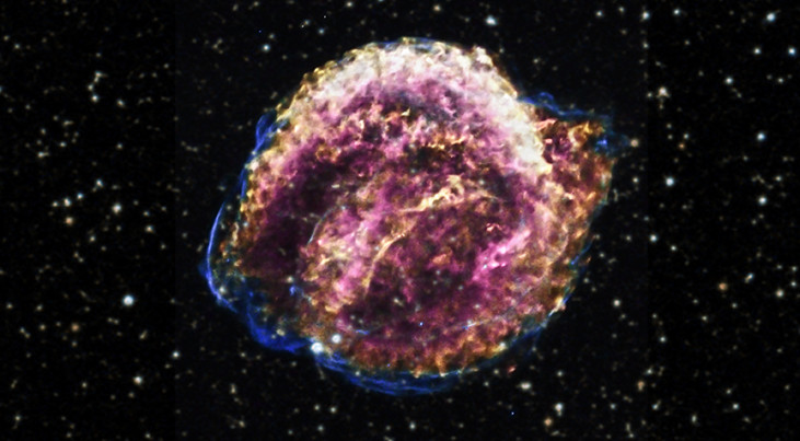 Keplers supernova Credit: röntgen: NASA/CXC/NCSU/M.Burkey et al; optisch: DSS