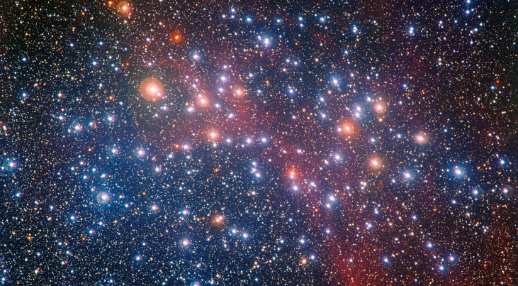 De kleurrijke sterrenhoop NGC 3532. Credit: ESO/G. Beccari