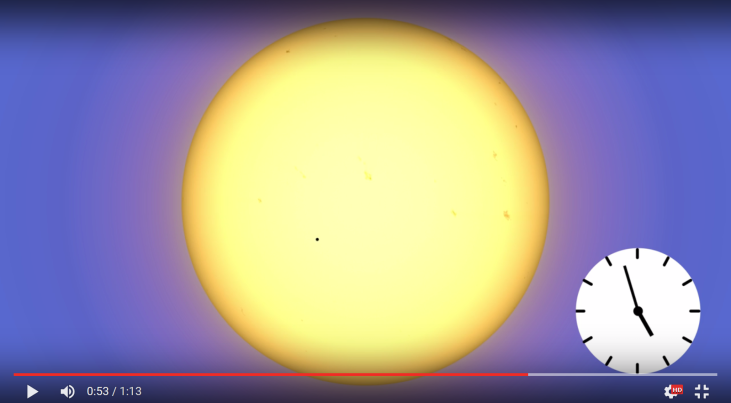 9 mei: overgang van Mercurius over de zonneschijf