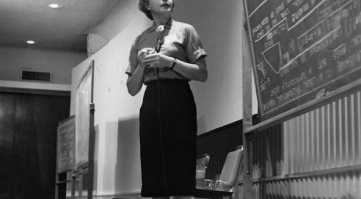 Margaret Burbidge, de eerste vrouwelijke voorzitter van de AAS (1976-1978).