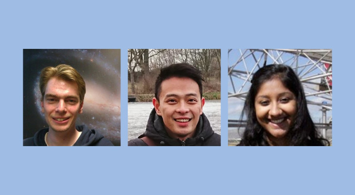 Van links naar rechts: Jan van Roestel, Ko-Ju Chuang, Shivani Bhandari. (foto's via LinkedIn)