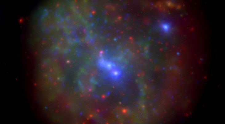 Röntgenbeeld van het centrum van onze Melkweg. (c) NASA/Swift/N. Degenaar
