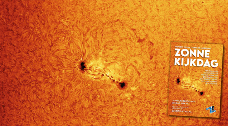 Foto van een zonnevlek, gemaakt met een H-alfa-zonnekijker. (c) Lunt Solar Systems