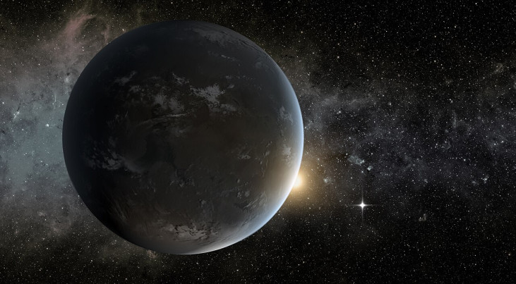 Impressie van een aardachtige exoplaneet. (c) NASA Ames/JPL-Caltech