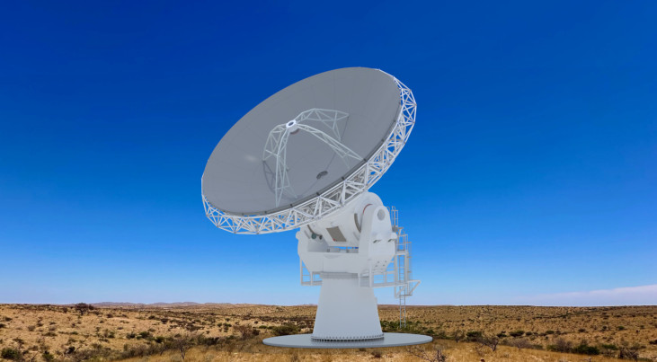 Design van de AMT-schotel. Credit: Tobias Will (mtex antenna technology)