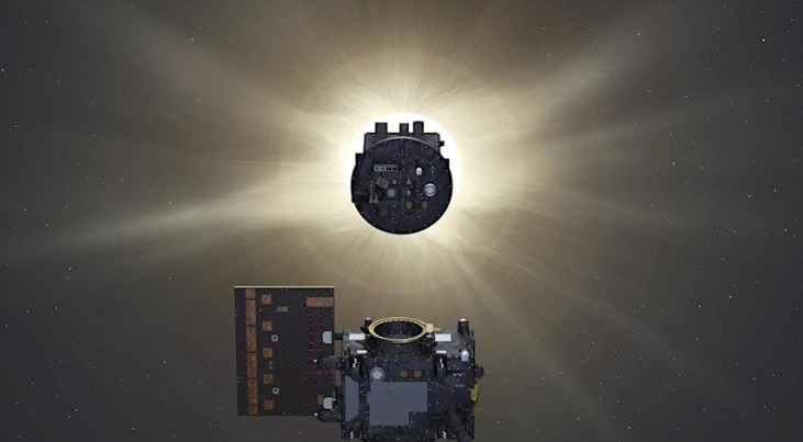 Impressie van de PROBA-3-missie.