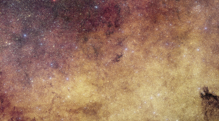 Het hart van de Melkweg vastgelegd door ruimtetelescoop Euclid. (c) ESA/Euclid/Euclid Consortium/NASA, CFHT, image processing by J.-C. Cuillandre and E. Bertin (CEA Paris-Saclay)