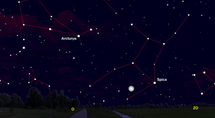 8 april: Volle Maan,  dicht bij aarde, dus helderder