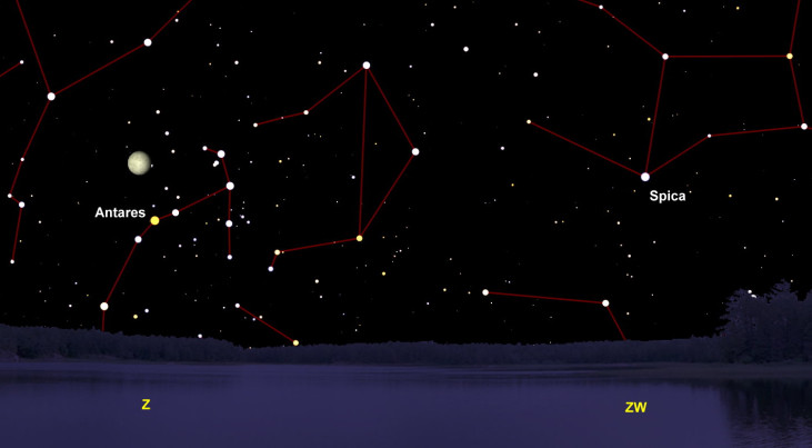9 mei: Antares onder maan