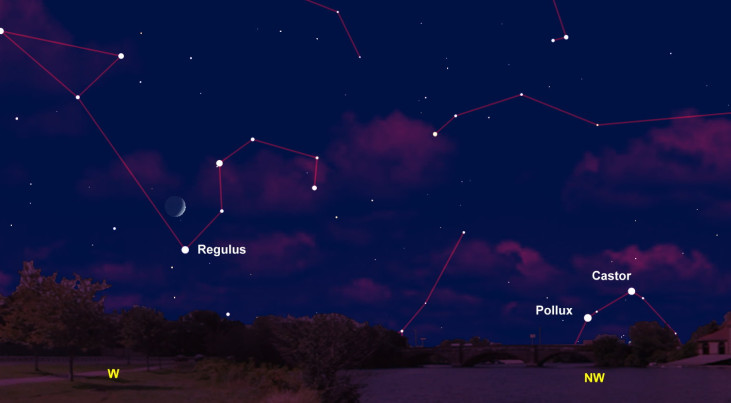 25 juni: Regulus onder maan