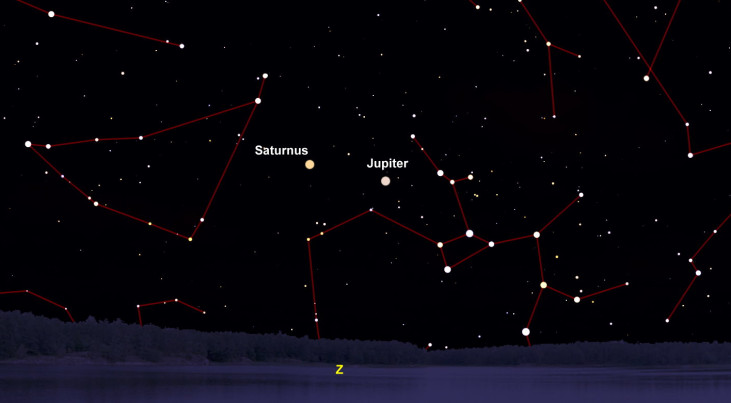 21 juli: Saturnus goed zichtbaar tussen Boogschutter en Steenbok