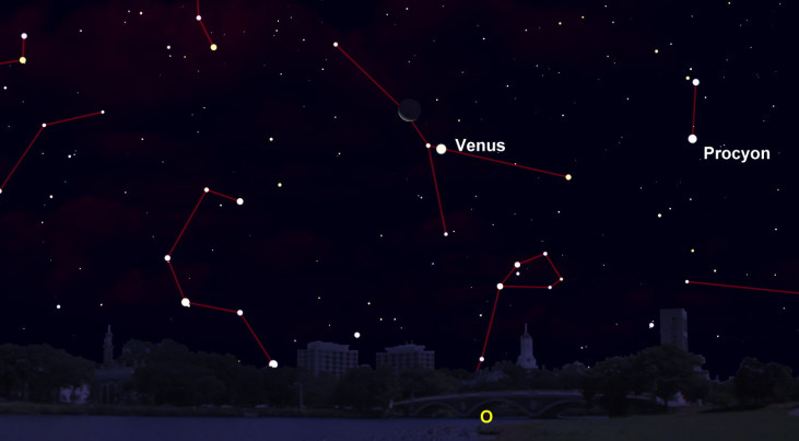 14 september: Venus en maansikkel op een lijn