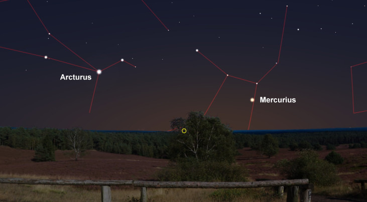 25 oktober: Mercurius laag in oosten (ochtend)