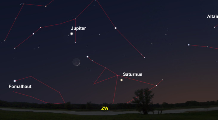 5 januari: Jupiter in de buurt van maan