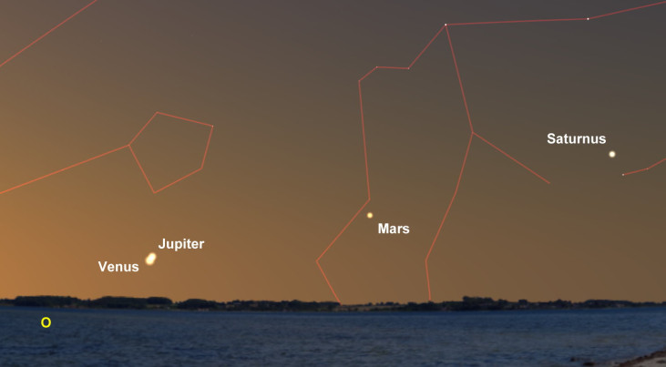 1 mei: Venus laag in oosten