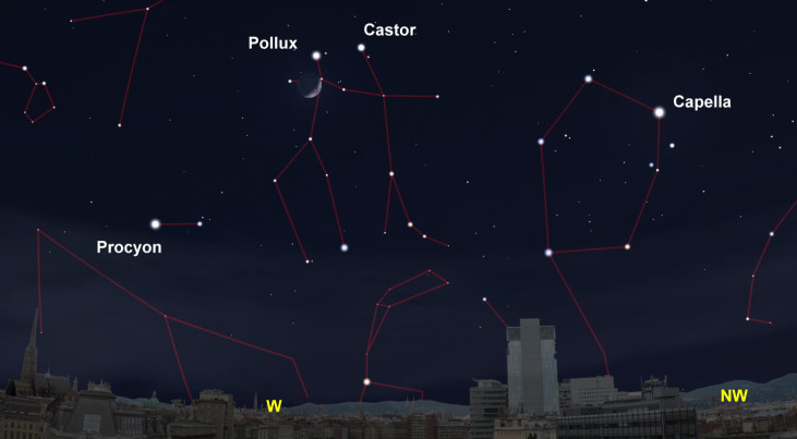 6 mei: Pollux boven maan