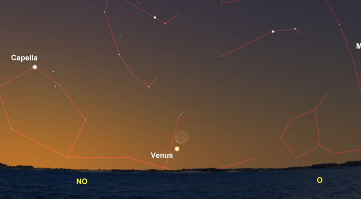 26 juni: Venus onder maan