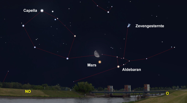 16 september: Mars onder maan