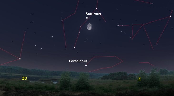 7 juli: Saturnus boven maan