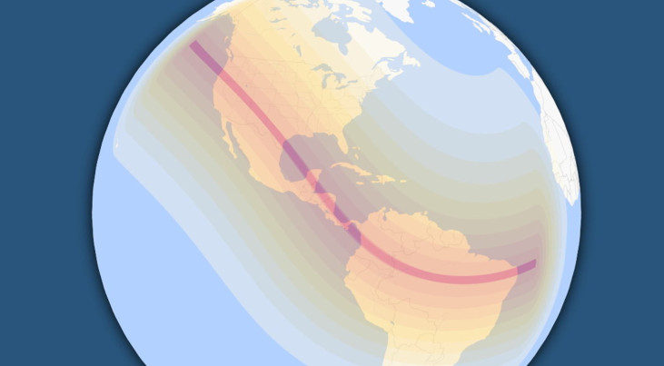 14 oktober: Nieuwe maan: ringvormige zonsverduistering in VS, Midden-Amerika, Colombia, Brazilië