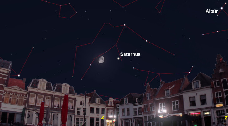 24 oktober: Saturnus rechts van maan