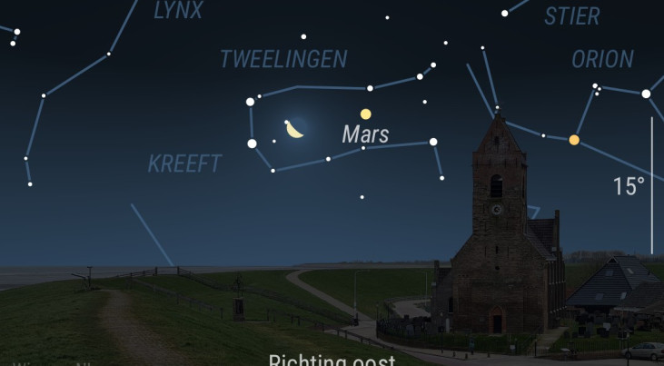 25 september: Mars onder maan