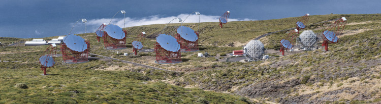 Photoshop van CTA-telescopen op La Palma