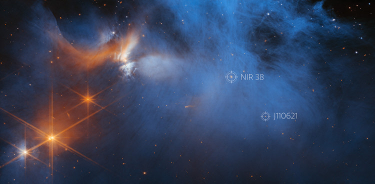 Het stervormingsgebied Chamaeleon I gezien met de Webb-telescoop