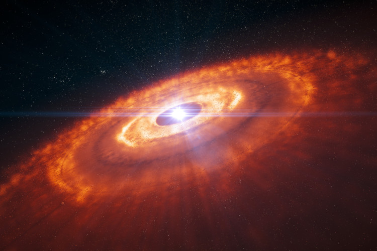 Jonge ster met protoplanetaire schijf