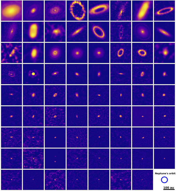 73 protoplanetaire schijven in het stervormingsgebied van Lupus