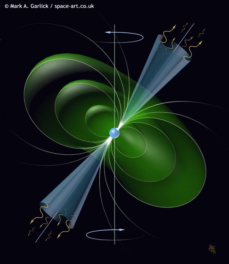 Pulsar (c) Mark A. Garlick / space-art.co.uk (c) Mark A. Garlick / space-art.co.uk